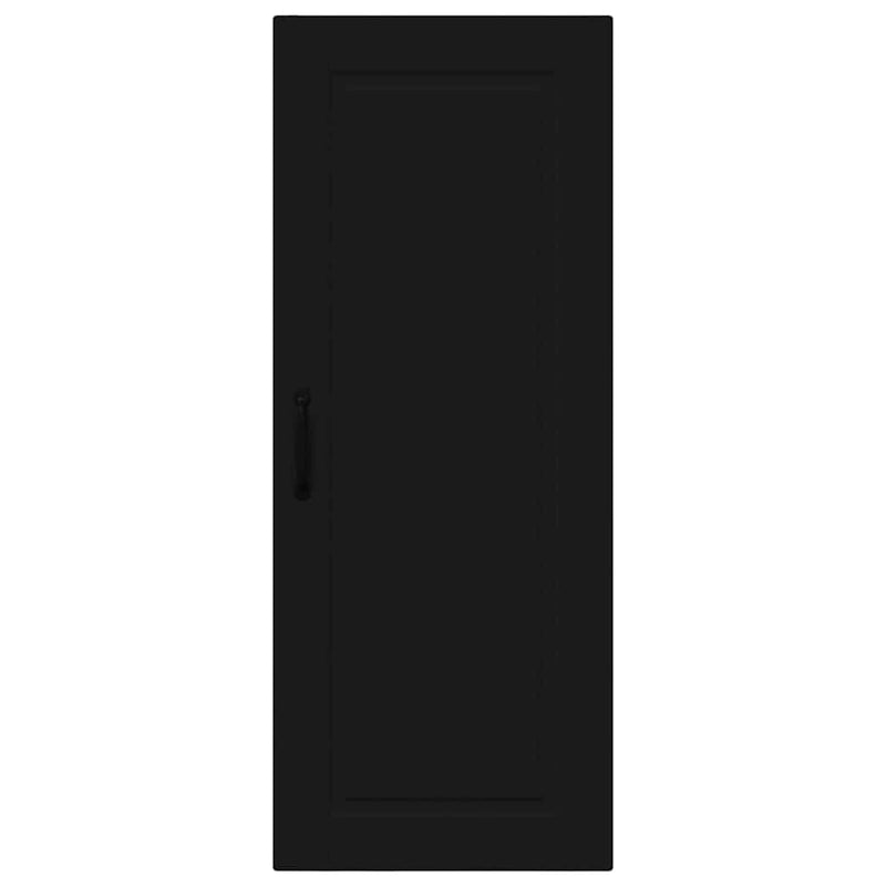 vidaXL Fali konyhaszekrény polcokkal Fekete 40 x 31 x 100 cm Faanyag