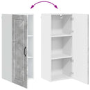 vidaXL Fali Szekrény PORTO Beton Szürke 40 x 31 x 100 cm Faanyag