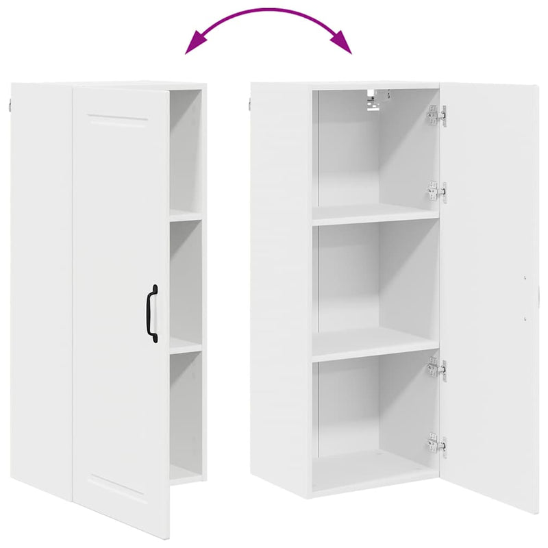 vidaXL Fali konyhaszekrény Magas Fényű Fehér 40 x 31 x 100 cm Faanyag