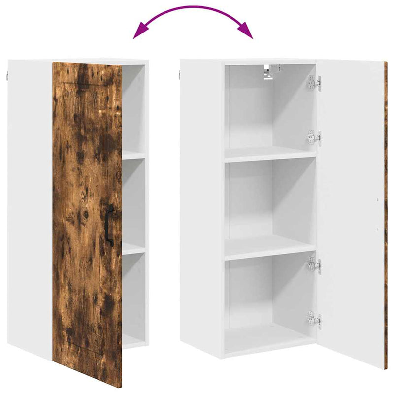 vidaXL Fali konyhaszekrény Füstölt tölgy 40 x 31 x 100 cm Faanyag