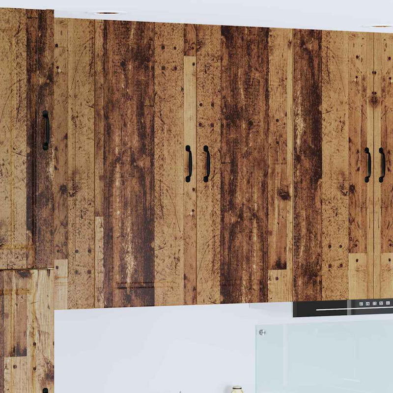 vidaXL Fali konyhaszekrény polcokkal Öreg fa 40 x 31 x 100 cm Faanyag