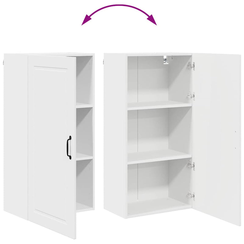 vidaXL Fali konyhaszekrény polcokkal Fehér 50 x 31 x 100 cm Faanyag