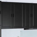 vidaXL Fali Szekrény PORTO Fekete 50 x 31 x 100 cm Faanyag