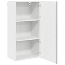 vidaXL Fali konyhaszekrény polcokkal Fekete 50 x 31 x 100 cm Faanyag