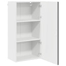 vidaXL Fali Szekrény PORTO Fekete 50 x 31 x 100 cm Faanyag