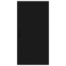 vidaXL Fali konyhaszekrény polcokkal Fekete 50 x 31 x 100 cm Faanyag