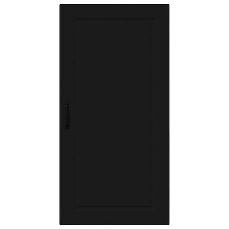 vidaXL Fali konyhaszekrény polcokkal Fekete 50 x 31 x 100 cm Faanyag