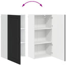 vidaXL Fali Szekrény PORTO Fekete 50 x 31 x 100 cm Faanyag