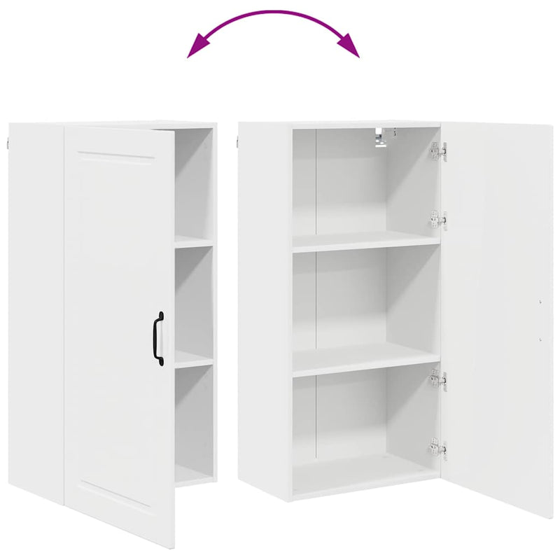 vidaXL Fali konyhaszekrény Magas Fényű Fehér 50 x 31 x 100 cm Faanyag