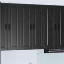 vidaXL Fali Szekrény PORTO Fekete 60 x 31 x 100 cm Szerelt Fa
