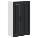 vidaXL Fali Szekrény PORTO Fekete 60 x 31 x 100 cm Szerelt Fa