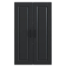 vidaXL Fali Szekrény PORTO Fekete 60 x 31 x 100 cm Szerelt Fa