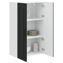 vidaXL Fali Szekrény PORTO Fekete 60 x 31 x 100 cm Faanyag