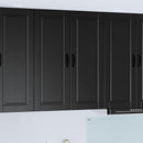 vidaXL Fali Szekrény PORTO Fekete 80 x 31 x 100 cm Szerelt Fa
