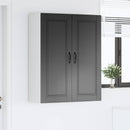 vidaXL Fali Szekrény PORTO Fekete 80 x 31 x 100 cm Szerelt Fa