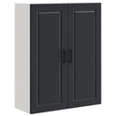 vidaXL Fali Szekrény PORTO Fekete 80 x 31 x 100 cm Faanyag
