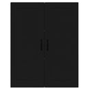 vidaXL Fali konyhaszekrény polcokkal Fekete 80 x 31 x 100 cm Faanyag