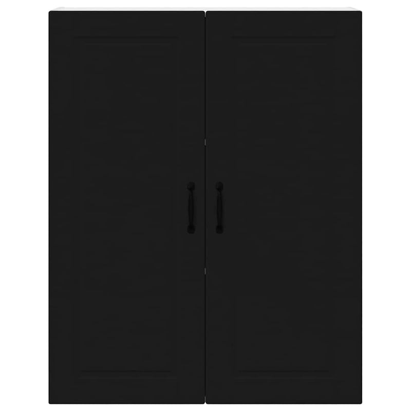 vidaXL Fali konyhaszekrény polcokkal Fekete 80 x 31 x 100 cm Faanyag