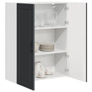 vidaXL Fali Szekrény PORTO Fekete 80 x 31 x 100 cm Szerelt Fa
