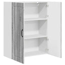 vidaXL Fali Szekrény PORTO Szürke Sonoma 80 x 31 x 100 cm Szerelt Fa