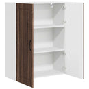 vidaXL Fali Szekrény PORTO Barna Tölgy 80 x 31 x 100 cm Szerelt Fa