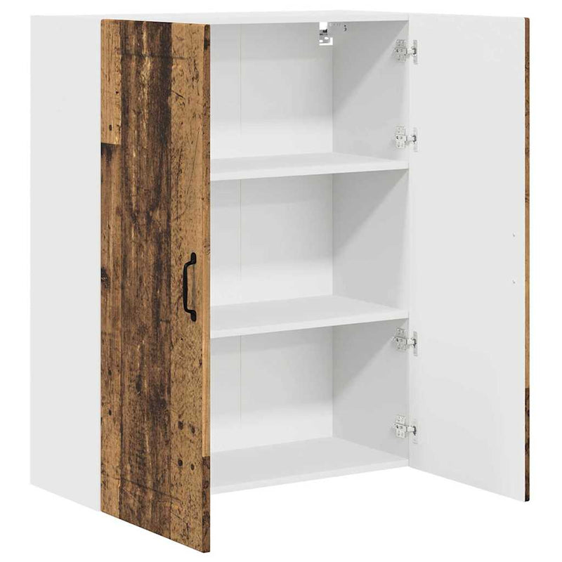 vidaXL Fali konyhaszekrény polcokkal Öreg fa 80 x 31 x 100 cm Faanyag