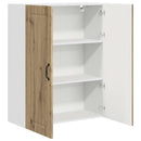 vidaXL Fali Szekrény PORTO Artisan tölgy 80 x 31 x 100 cm Faanyag