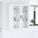 vidaXL Fali üveges szekrény PORTO Fehér 80 x 31 x 100 cm Faanyag