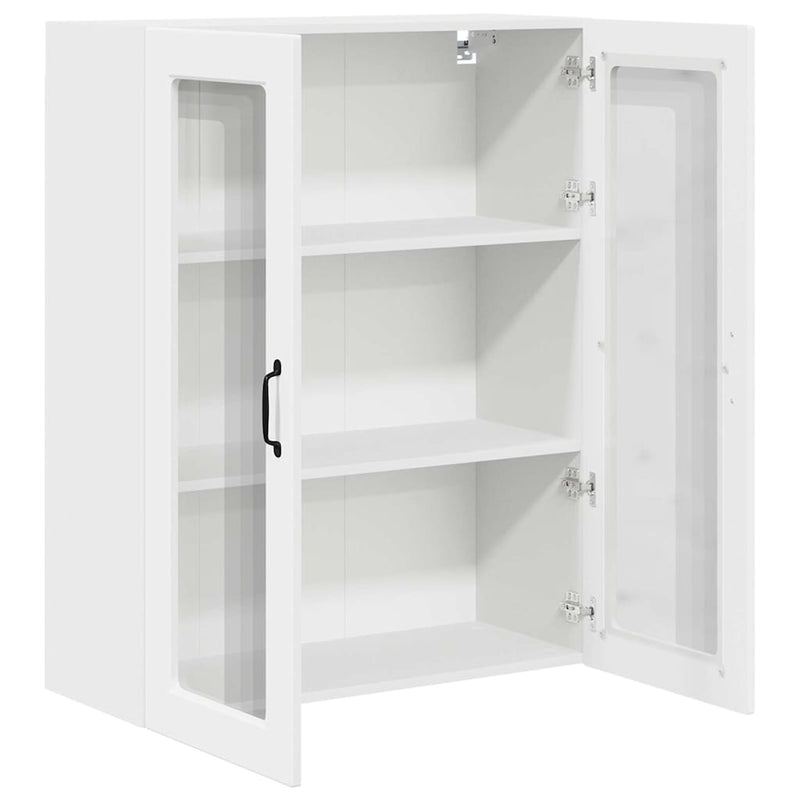 vidaXL Fali konyhaszekrény polcokkal Fehér 80 x 31 x 100 cm Faanyag