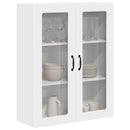 vidaXL Fali üveges szekrény PORTO Fehér 80 x 31 x 100 cm Szerelt Fa