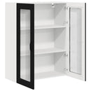 vidaXL Fali konyhaszekrény polcokkal Fekete 80 x 31 x 100 cm Faanyag