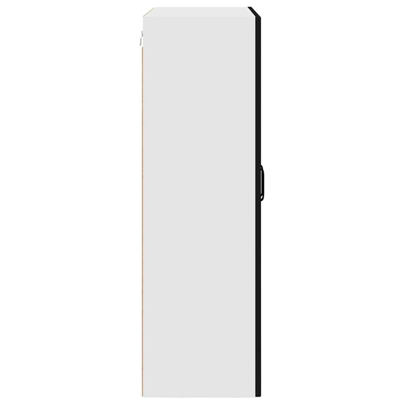 vidaXL Fali konyhaszekrény polcokkal Fekete 80 x 31 x 100 cm Faanyag