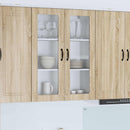 vidaXL Fali üveges szekrény PORTO Sonoma tölgy 80 x 31 x 100 cm