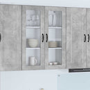 vidaXL Fali üveges szekrény PORTO Beton Szürke 80 x 31 x 100 cm