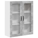 vidaXL Fali konyhaszekrény Beton Szürke 80 x 31 x 100 cm Faanyag