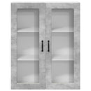 vidaXL Fali konyhaszekrény Beton Szürke 80 x 31 x 100 cm Faanyag