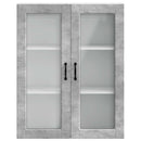 vidaXL Fali üveges szekrény PORTO Beton Szürke 80 x 31 x 100 cm