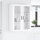 vidaXL Fali üveges szekrény PORTO Magas Fényű Fehér 80 x 31 x 100 cm