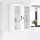 vidaXL Fali üveges szekrény PORTO Magas Fényű Fehér 80 x 31 x 100 cm