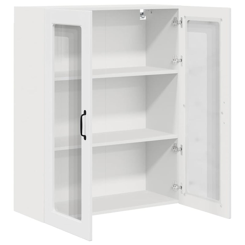 vidaXL Fali konyhaszekrény Magas Fényű Fehér 80 x 31 x 100 cm Faanyag