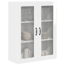 vidaXL Fali üveges szekrény PORTO Magas Fényű Fehér 80 x 31 x 100 cm
