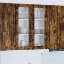 vidaXL Fali üveges szekrény PORTO Füstölt tölgy 80 x 31 x 100 cm