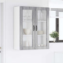 vidaXL Fali üveges szekrény PORTO Szürke Sonoma 80 x 31 x 100 cm