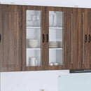 vidaXL Fali üveges szekrény PORTO Barna Tölgy 80 x 31 x 100 cm Faanyag