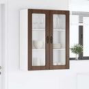 vidaXL Fali üveges szekrény PORTO Barna Tölgy 80 x 31 x 100 cm Faanyag