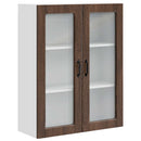 vidaXL Fali üveges szekrény PORTO Barna Tölgy 80 x 31 x 100 cm Faanyag
