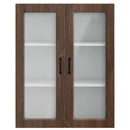 vidaXL Fali üveges szekrény PORTO Barna Tölgy 80 x 31 x 100 cm Faanyag