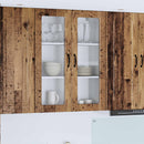 vidaXL Fali üveges szekrény PORTO Öreg fa 80 x 31 x 100 cm Faanyag