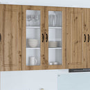 vidaXL Fali üveges szekrény PORTO Artisan tölgy 80 x 31 x 100 cm