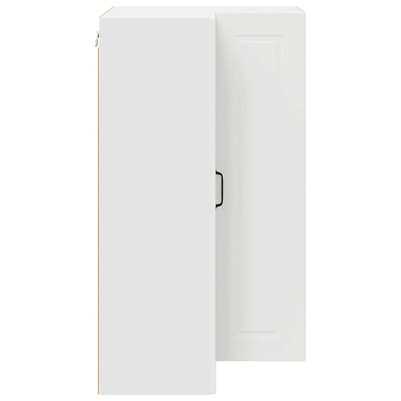 vidaXL Fali konyhaszekrény polcokkal Fehér 57 x 57 x 100 cm Faanyag